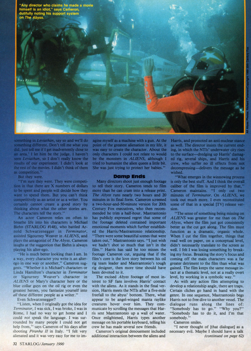The Abyss - Starlog - Director Under Pressure - PAGE 4
Keywords: ;media_review