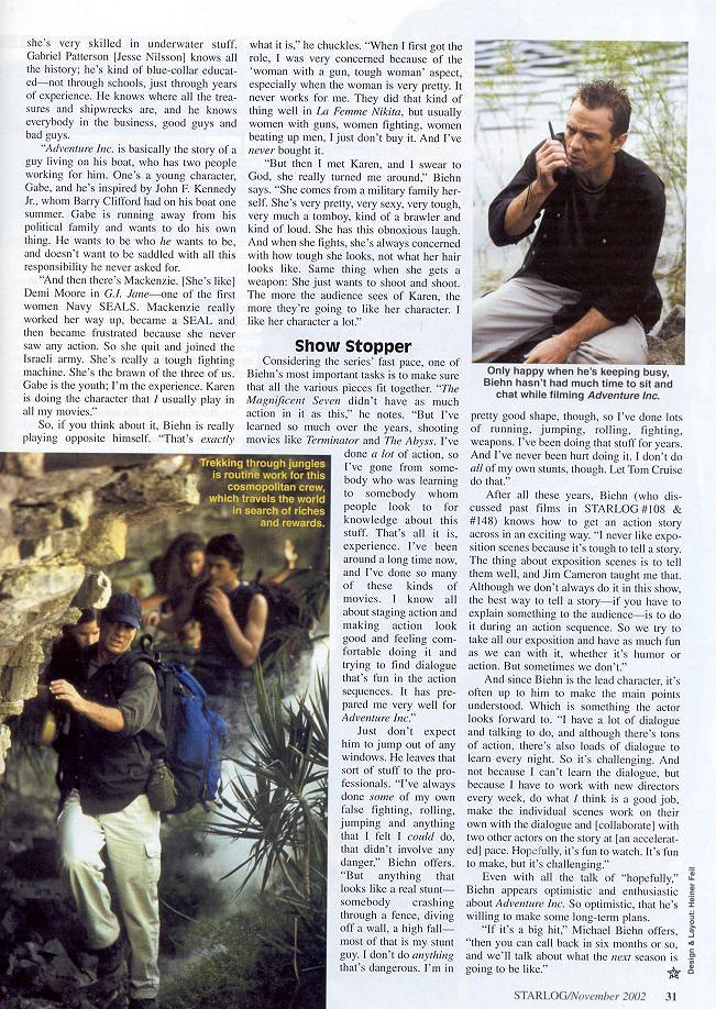 Adventure Inc - Starlog #304 Nov 2002 - Serial Adventurer - PAGE 4
Keywords: ;media_review