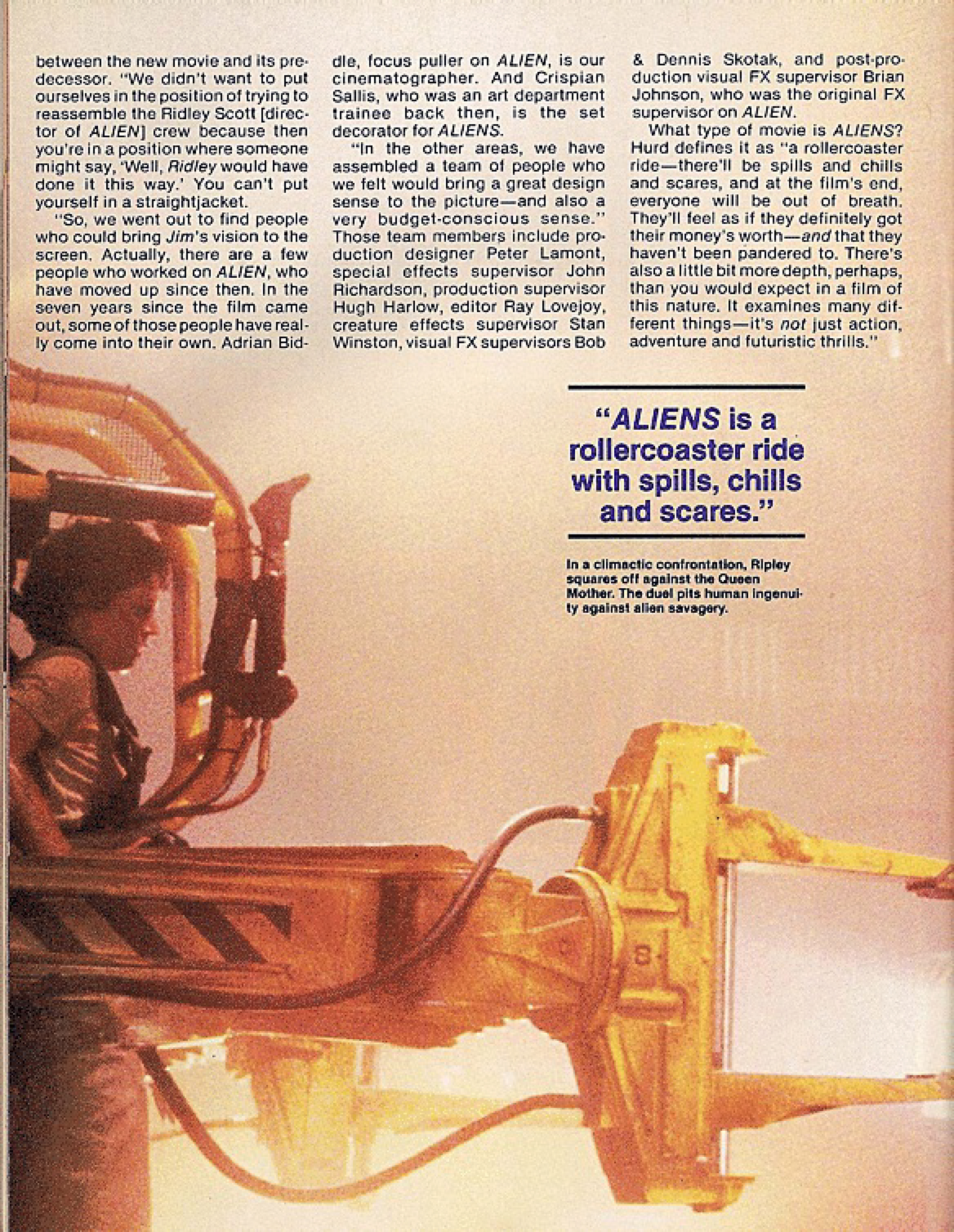 Aliens The Official Movie Magazine 1986 Page 47
