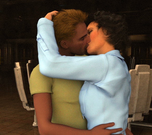 Ellen and Dwayne Kiss 2 by bushsbunny
Keywords: aliens_art;