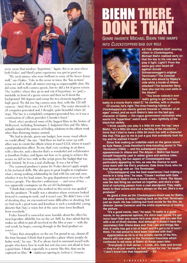 Clockstoppers - Cinescape #58 March 2002: Freeze Frame - PAGE 4
Keywords: clockstoppers_media;all_media_articles;media_review