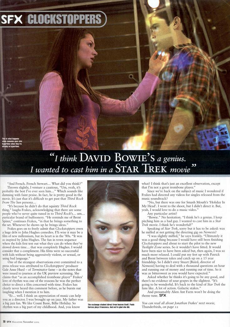 Clockstoppers - SFX Nov 2002 - Rock Around The Clock - PAGE 3
Keywords: clockstoppers_media;all_media_articles;media_review