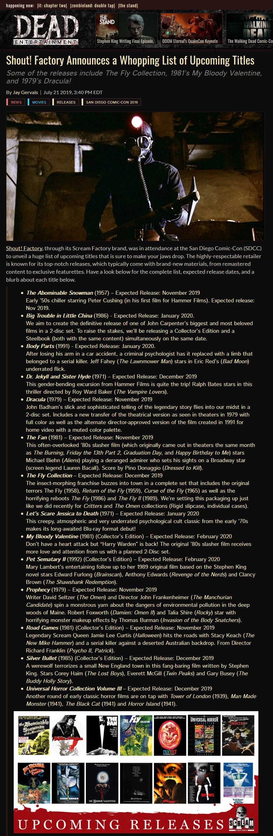 The Fan - Whopping List of Upcoming Titles
Dead Entertainment - 3 August 2019
Keywords: the_fan_media;all_media_articles;media_review;media_promotion