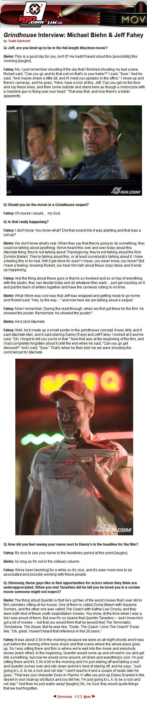 Ign.com Grindhouse Interview - Michael Biehn and Jeff Fahey - PAGE 2
Keywords: all_media_articles;grindhouse_media;media_interview