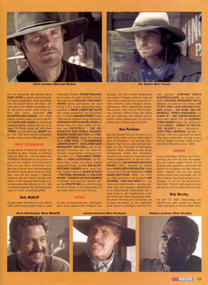 The Magnificent Seven TV Highlights Weekly January 2002 - PAGE 3
Keywords: ;media_review