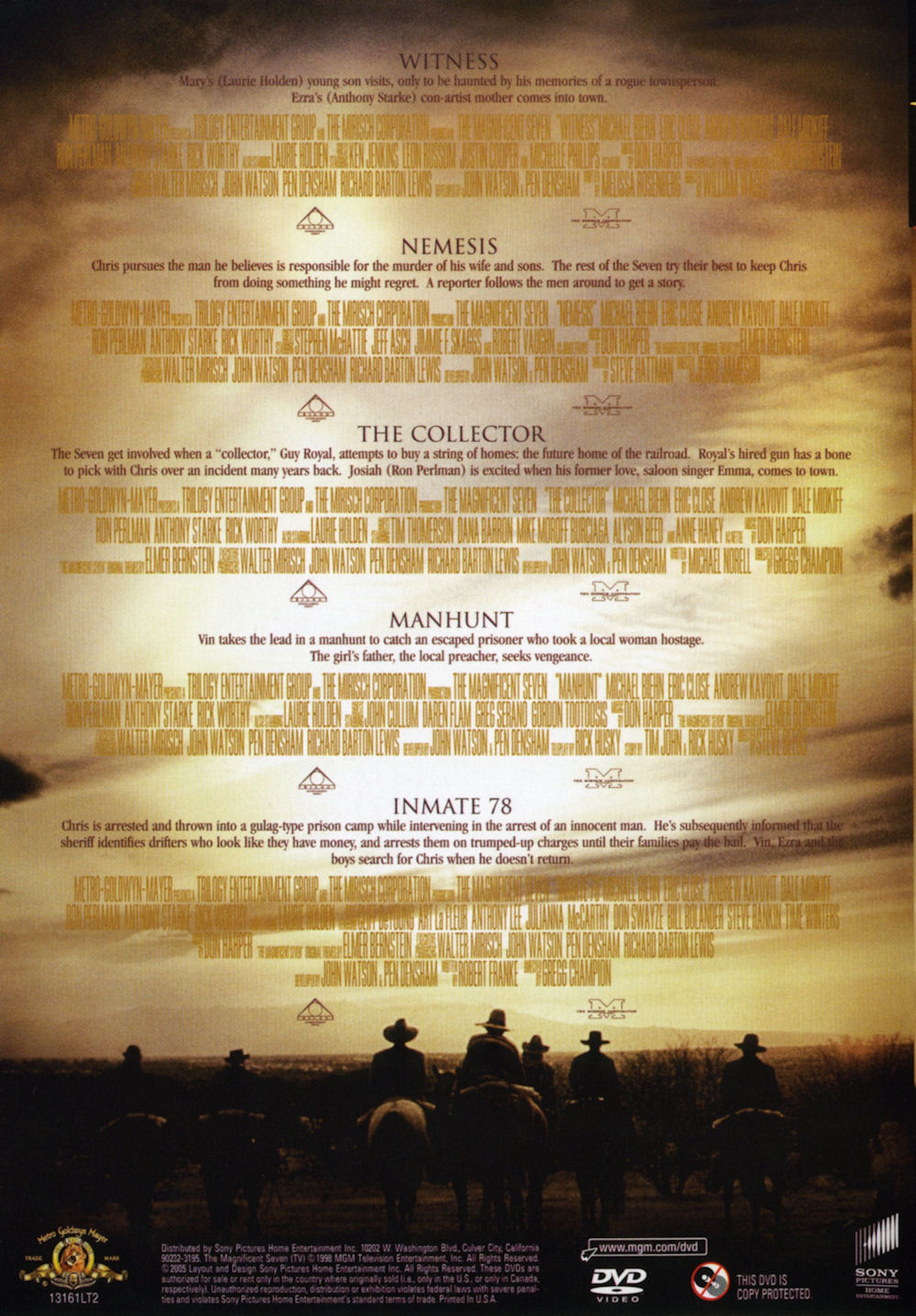 The Magnificent Seven - Region 1 - Season 1 - DVD Boxset - PAGE 5
Keywords: magnificent_7_media;all_media_articles;media_cover