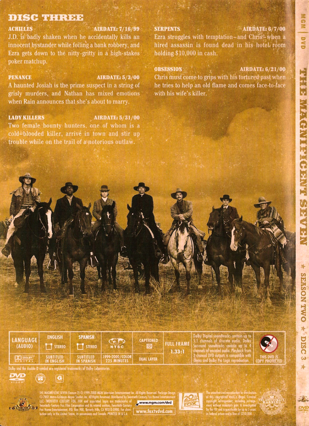 The Magnificent Seven - Region 1 - Season 2 - DVD Boxset - INNER 2
Keywords: magnificent_7_media;all_media_articles;media_cover