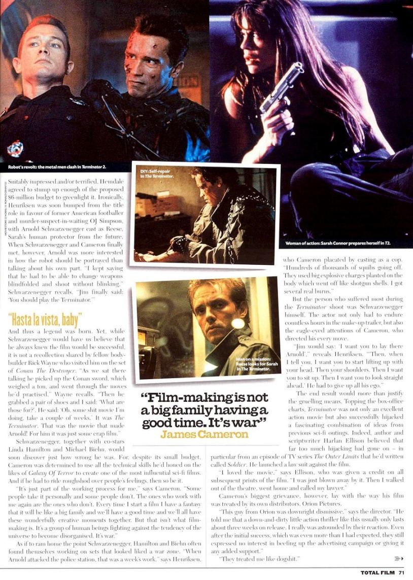 The Terminator - The Story Behind the Terminator - PAGE 4
Total Film #51 April 2001
Keywords: terminator_media;all_media_articles;media_review