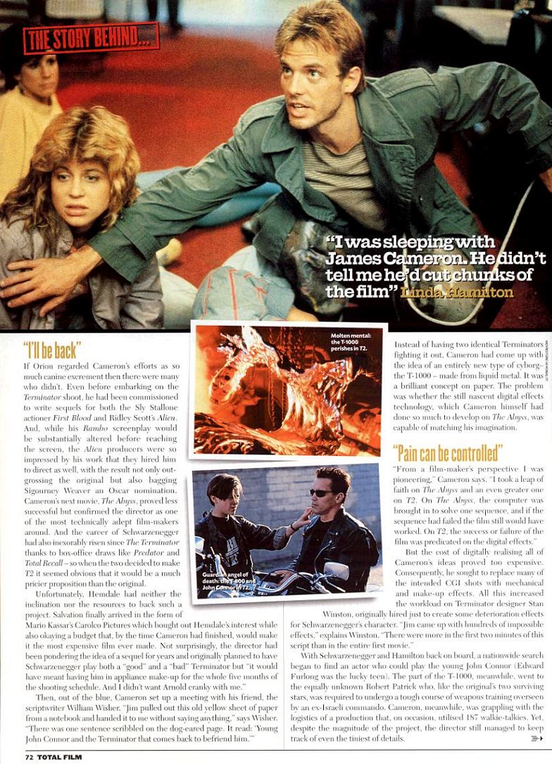The Terminator - The Story Behind the Terminator - PAGE 5
Total Film #51 April 2001
Keywords: terminator_media;all_media_articles;media_review