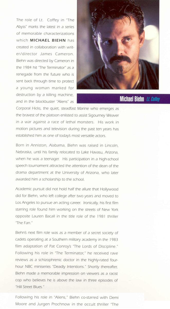 The Abyss - Boxed Press Kit - About The Actors - PAGE 4
Keywords: abyss_media;media_presskit;all_media_articles