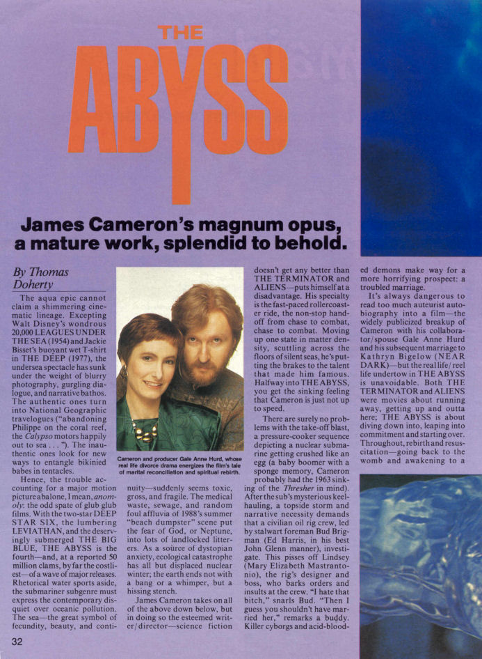The Abyss - James Cameron's Magnum Opus - PAGE 1
Keywords: ;media_review