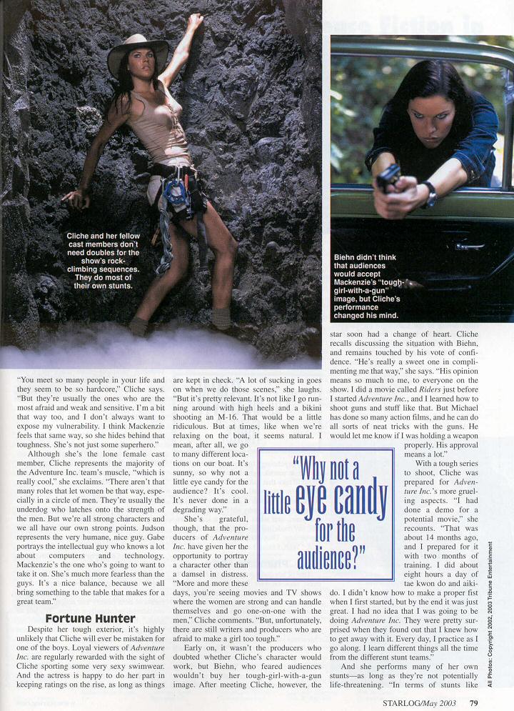 Adventure Inc - Starlog #310 May 2003- Great Adventuress - PAGE 3
Keywords: ;media_review