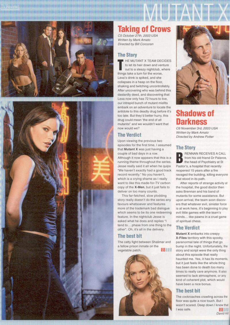 Adventure Inc - Starburst #306 December 2003 - Mutant X Spoiler
Keywords: adventure_inc_media;all_media_articles;media_review