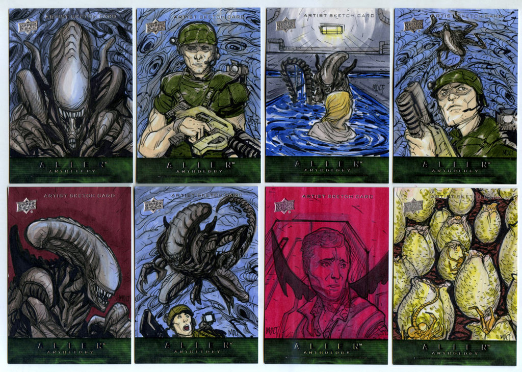 Alien Anthology Sketch Cards by mdavidct
