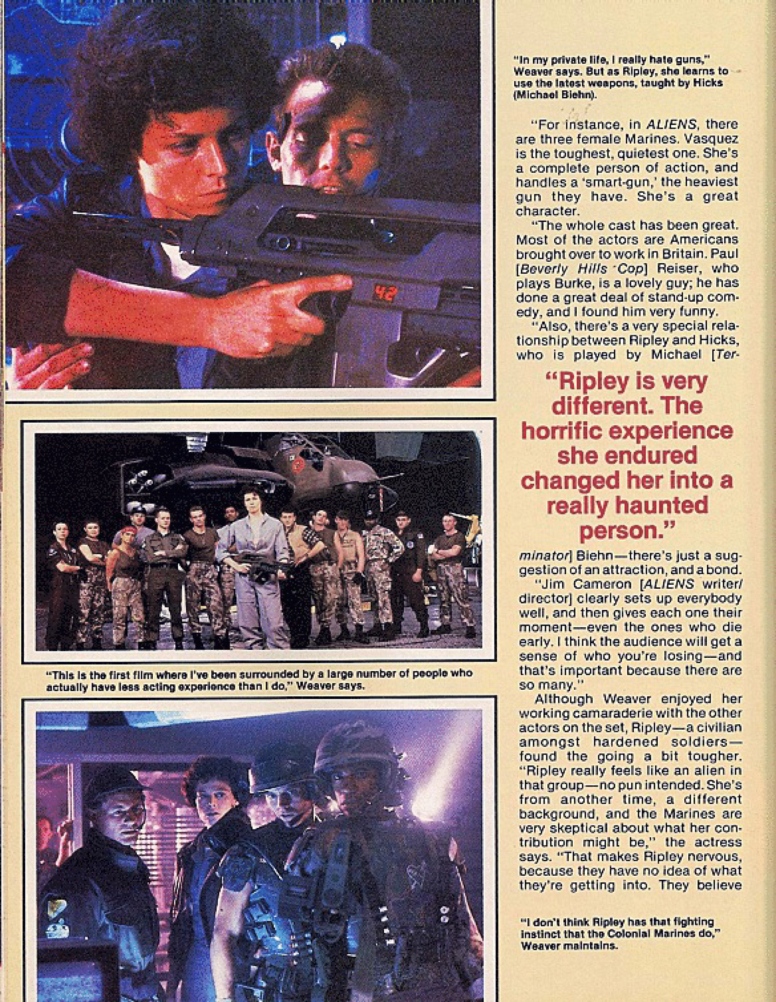 Aliens The Official Movie Magazine 1986 Page 20
