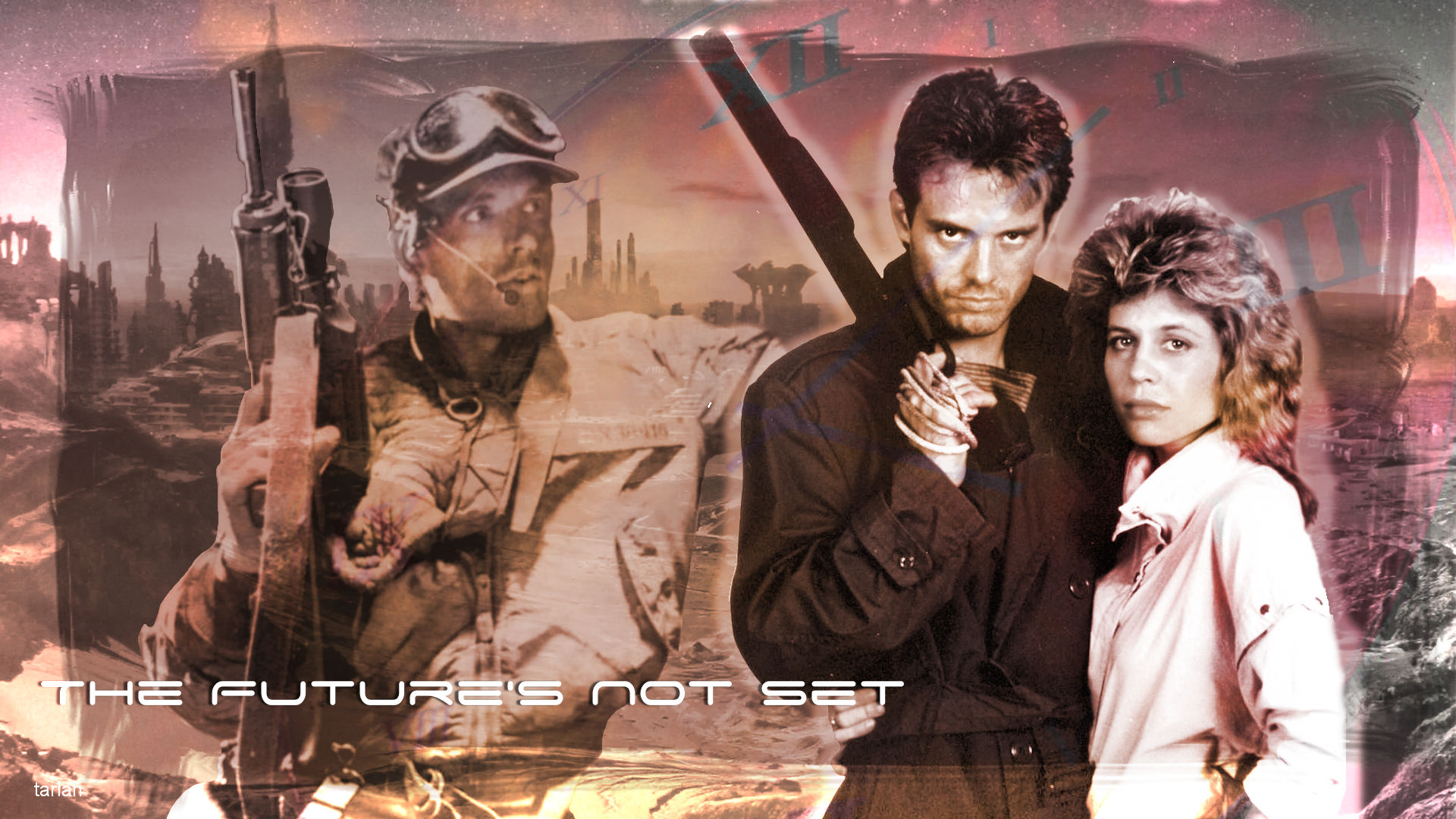 Terminator - Kyle and Sarah Wallpaper by Tarlan
Created for Land of Art landcomm challenge
Keywords: terminator_art;terminator_wpr