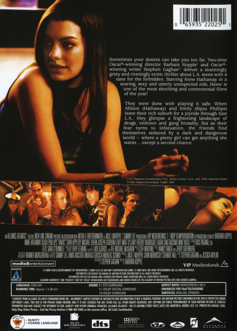 Havoc - Region 1 - DVD Cover - BACK
Keywords: all_media_articles;media_cover;havoc_media