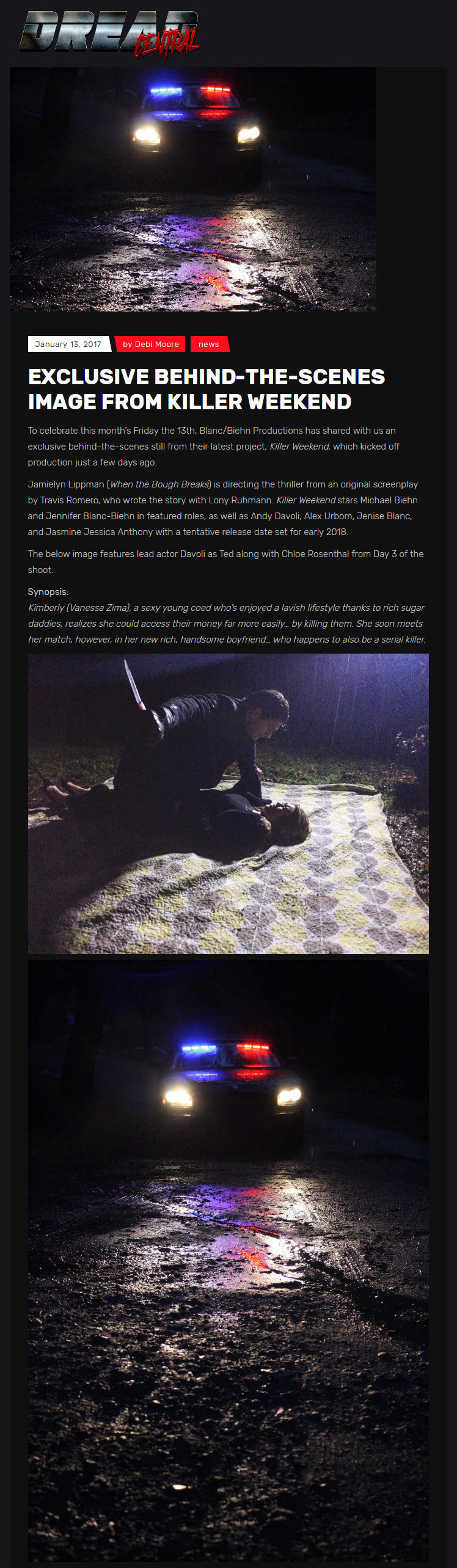 Exclusive Behind the Scenes Image from Killer Weekend 
Dread Central 2020-02-16
Keywords: killer_weekend_media;media_preview;all_media_articles