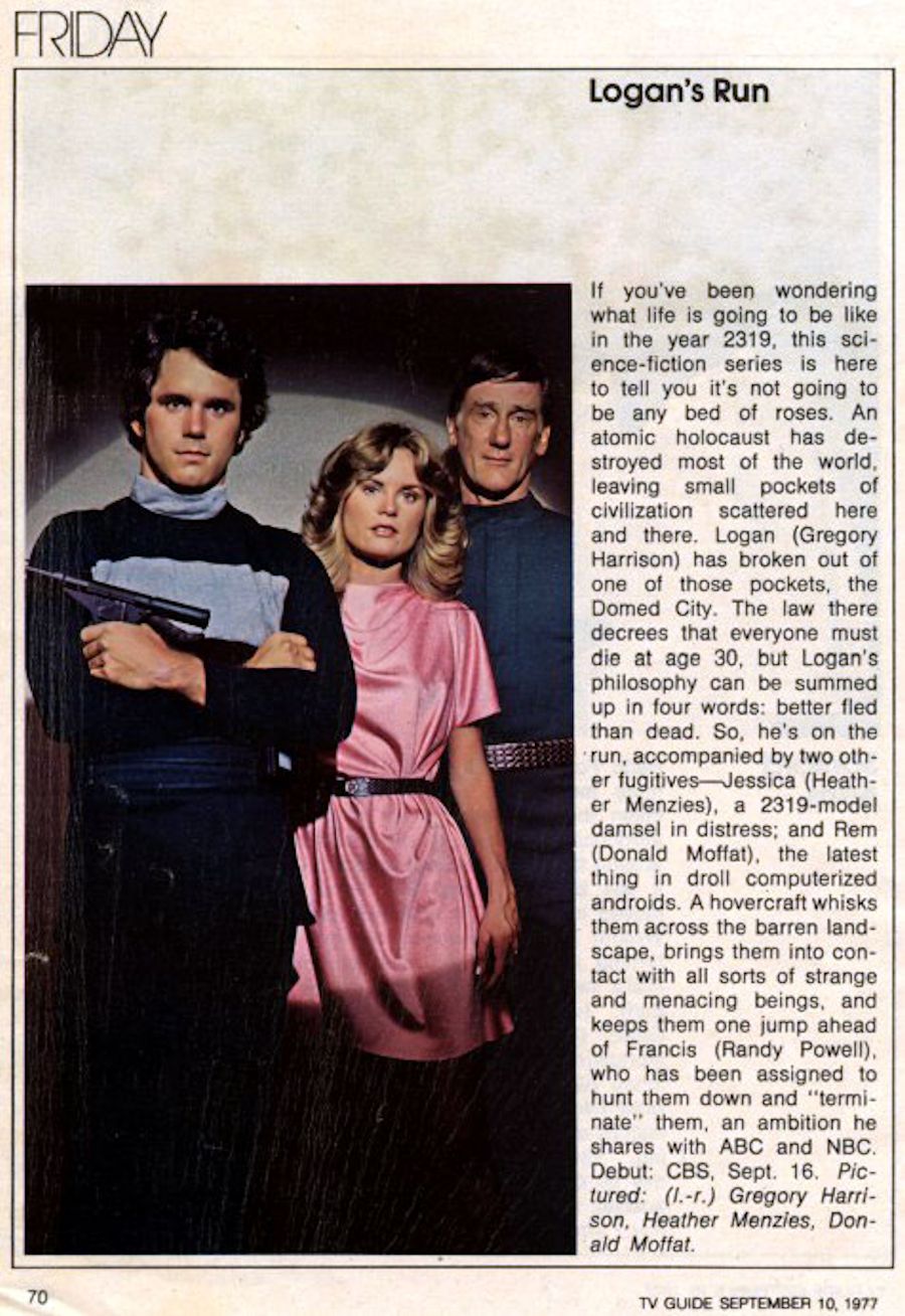 TV Guide 10 Sep 1977 - Logan's Run
Keywords: logans_run_media;all_media_articles;media_promotion;media_publicity