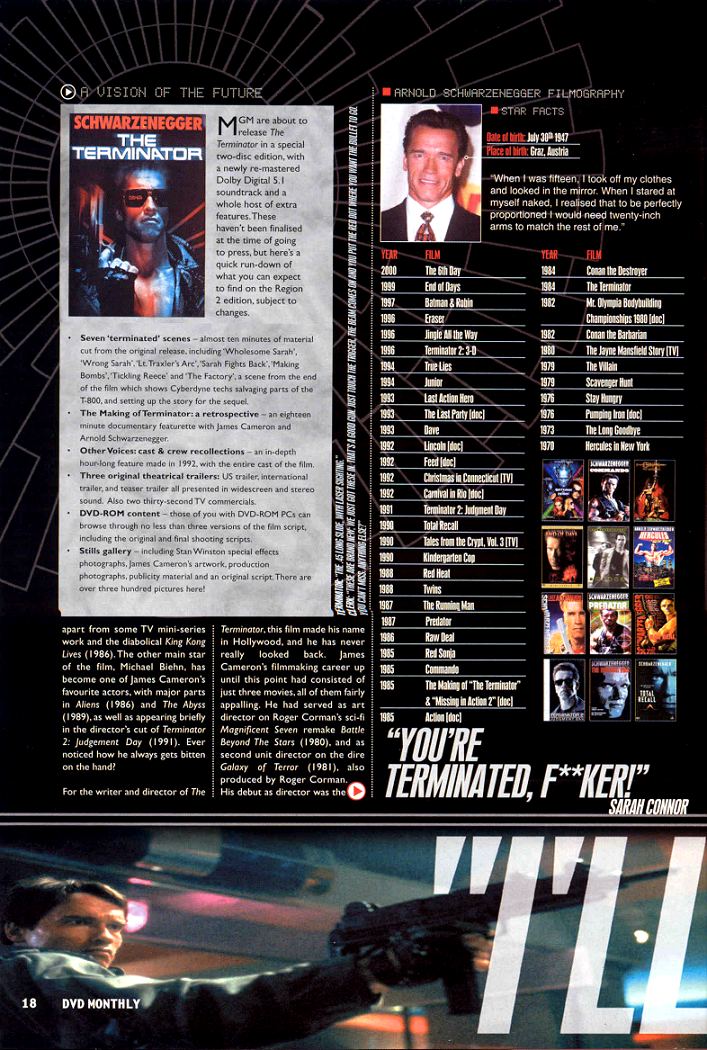 The Terminator - DVD Monthly #10 February 2001 - PAGE 5
Keywords: terminator_media;all_media_articles;media_review