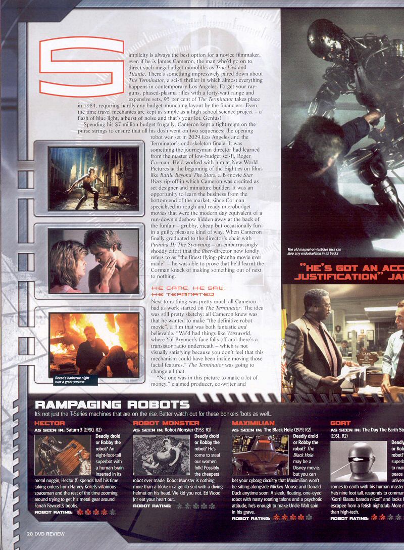 The Terminator - DVD Review #58 - Rage Against the Machines - PAGE 3
Keywords: ;media_review