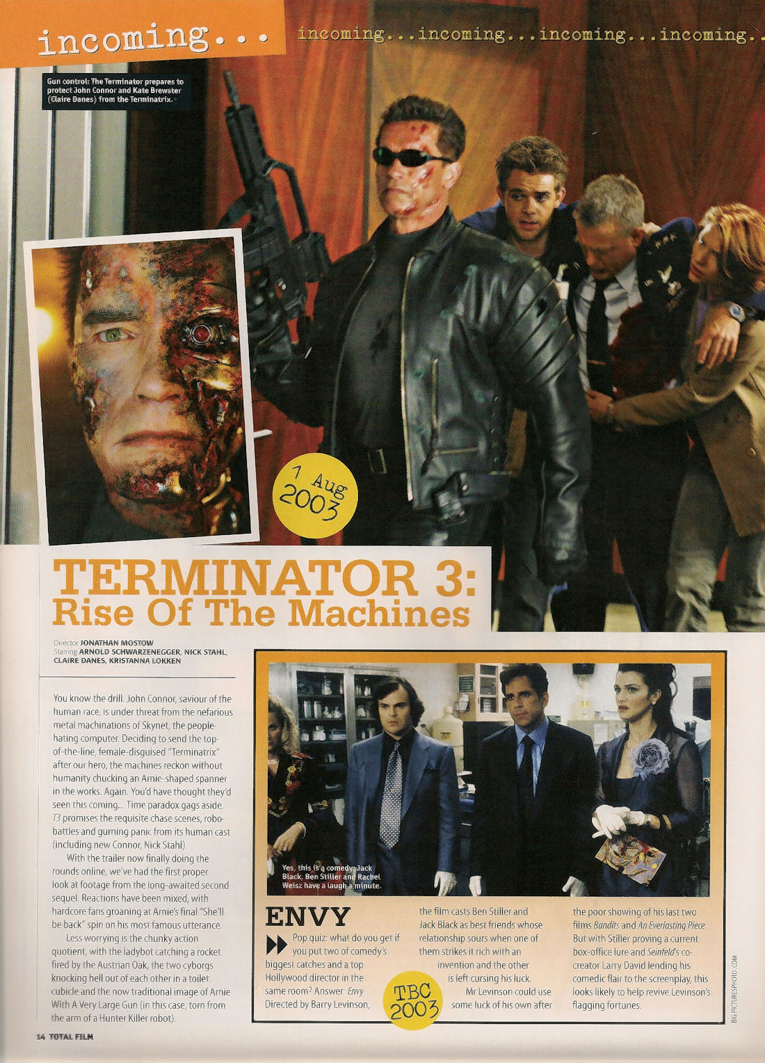 The Terminator - Total Film 2003 - Terminator 3 - PAGE 3
Keywords: ;media_review